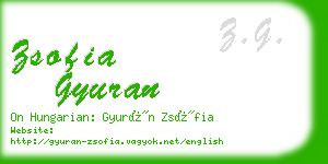 zsofia gyuran business card